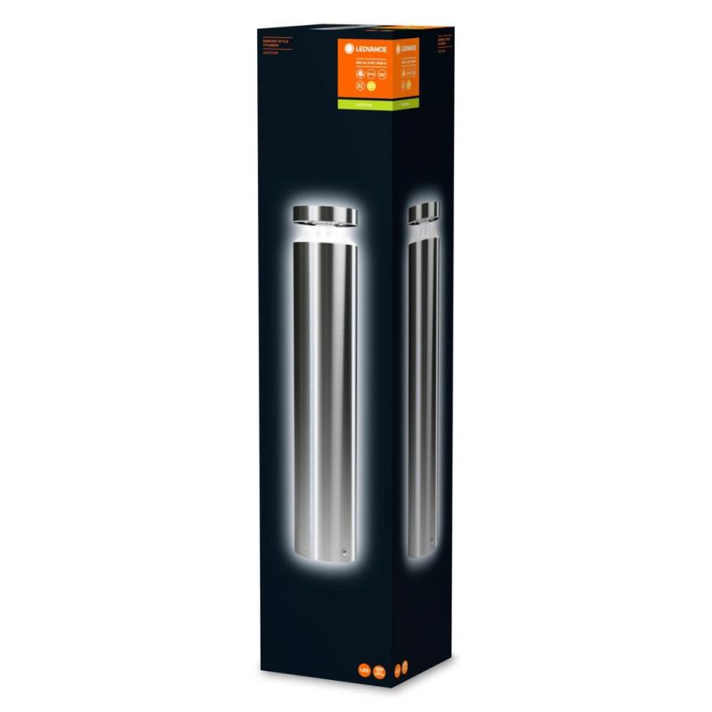 50cm hohe LEDVANCE LED Wegeleuchte Endura Style Cylinder aus Edelstahl mit Rundumlicht IP44