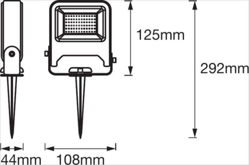 LEDVANCE LED Flacher Erdspieß Strahler Endura Außenstrahler 10 Watt  IP65