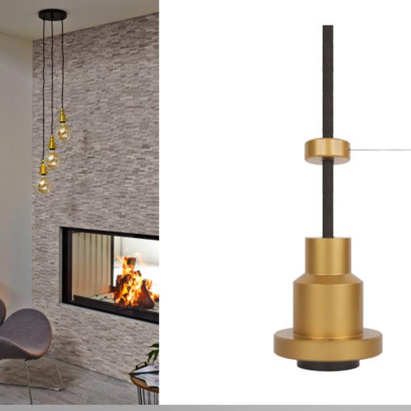 LEDVANCE VINTAGE 1906 PenduLum Gold, Pendelleuchte aus Aluminium mit Goldfinish & Textilkabel