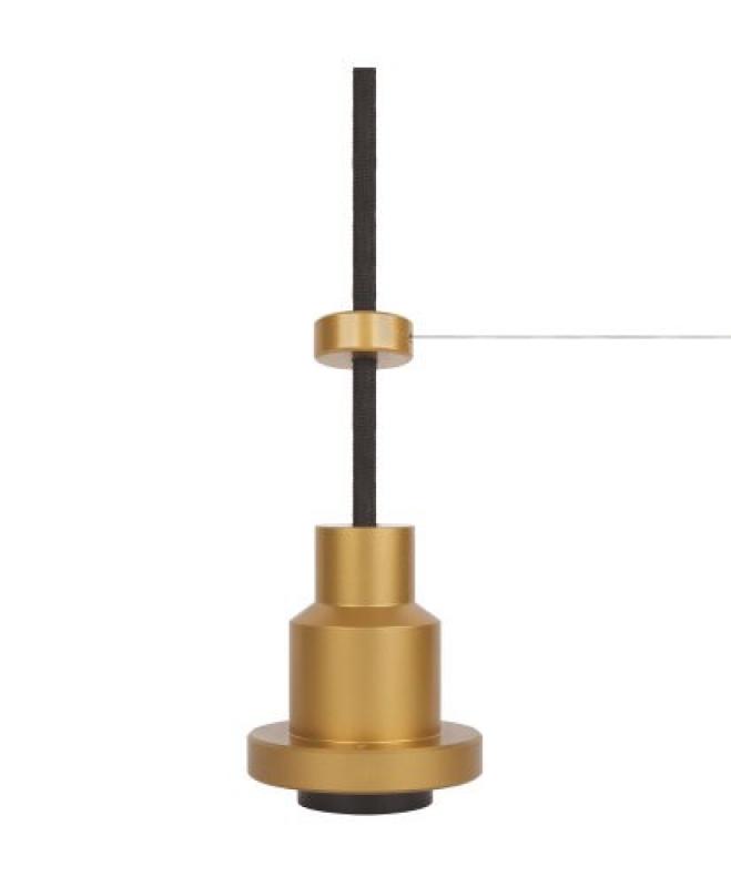 LEDVANCE VINTAGE 1906 PenduLum Gold, Pendelleuchte aus Aluminium mit Goldfinish & Textilkabel