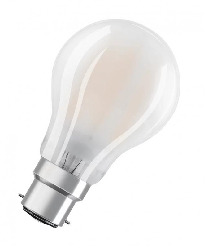 Helle OSRAM B22d LED Lampe dimmbar 11W wie 100W 2700K Birnenform warmweißes Licht für Designerlampen
