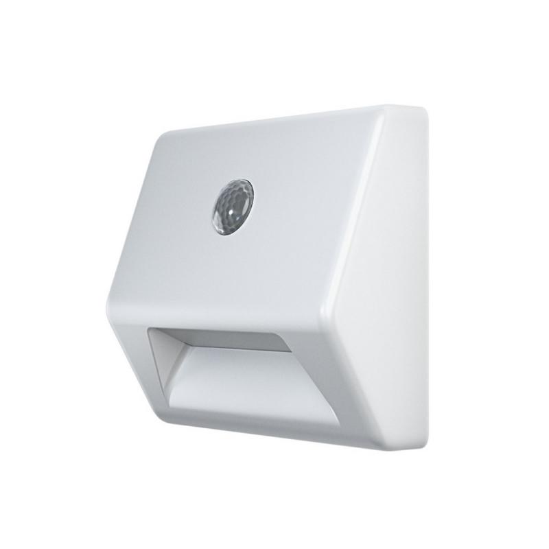 LEDVANCE Nachtlicht NIGHTLUX Stair Stufenbeleuchtung zur Wandmontage in Weiß mit Sensor IP54 für Innen und Außen mit Batterie
