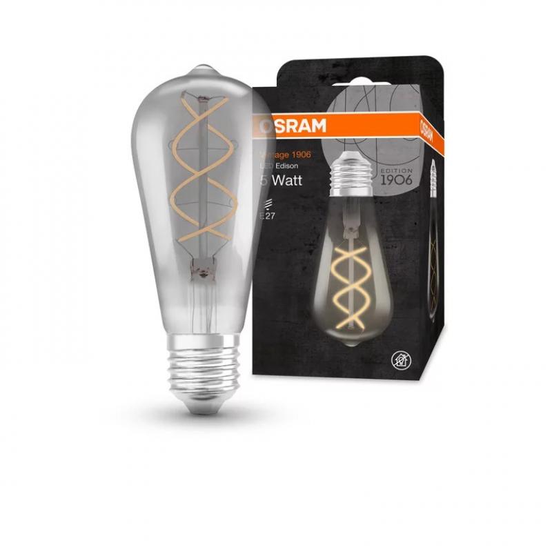 OSRAM LED VINTAGE E27 Glühlampe Edison SMOKE 4W wie 25W extra warmweiß