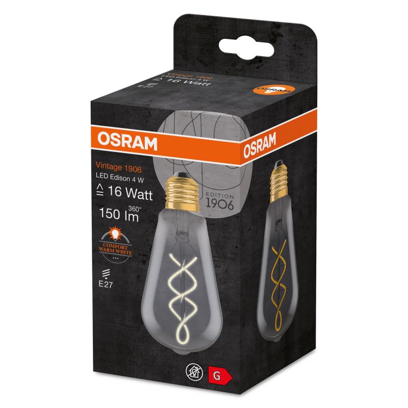 OSRAM LED VINTAGE E27 Glühlampe Edison SMOKE 4W wie 25W extra warmweiß