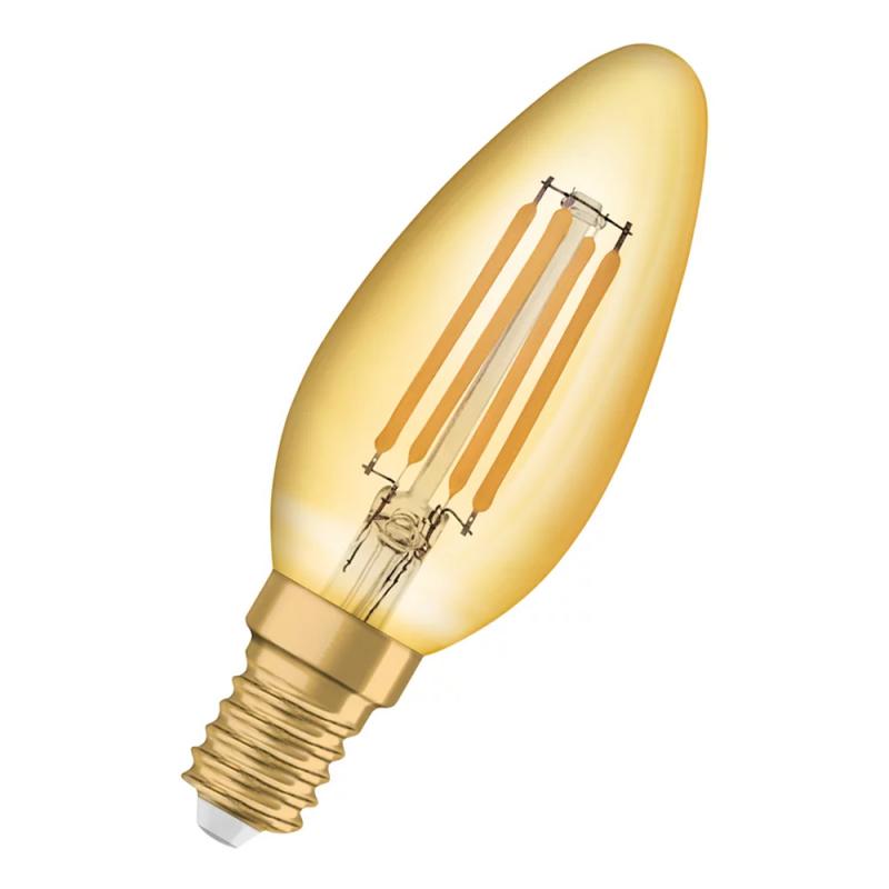 Osram E14 LED Lampe VINTAGE 1906 4W wie 35W Filament in Kerzenlampe extra warmweißes Licht