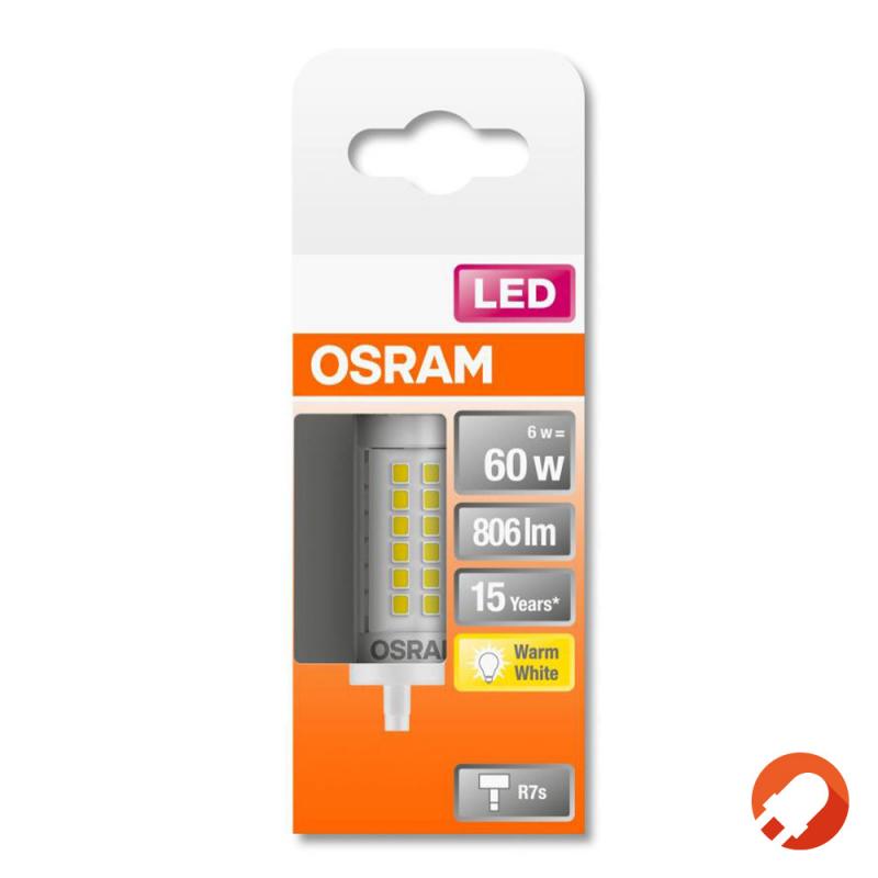 Osram LED Slim LINE R7s Stablampe 78mm 6W=60W warmweißes Licht