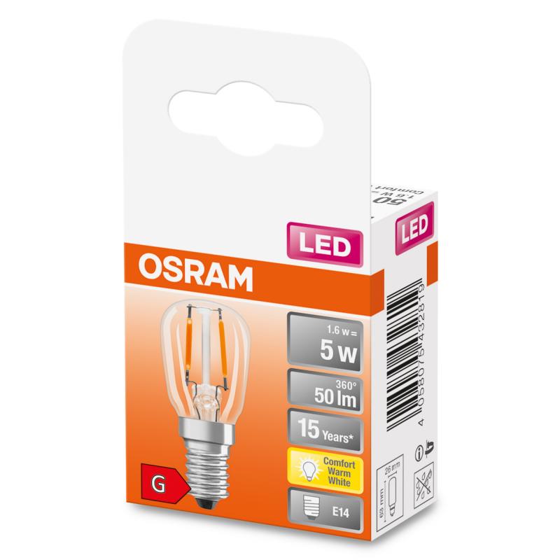 OSRAM LED SPECIAL E14 T26 klar 1,6W wie 5W warmweiße Kühlschrank Lampe