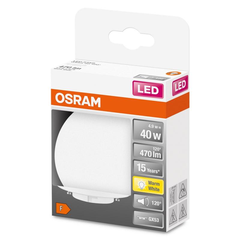 OSRAM LED Strahler GX53 Sockel 120°-Winkel 6W wie 40W warmweiß