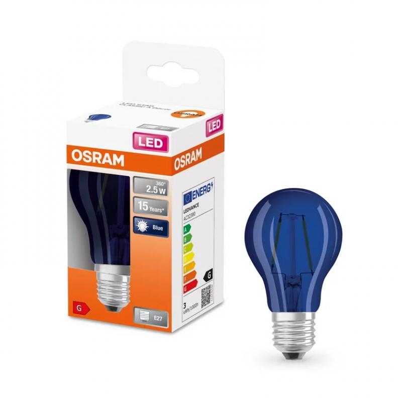 OSRAM LED STAR LED Lampe DécorBlue 2,5W warmweiß E27