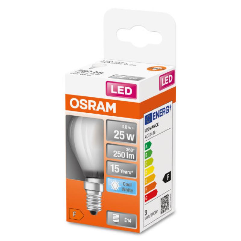 OSRAM E14 LED Lampe STAR RETROFIT matt 2,5W wie 25W neutralweißes Licht