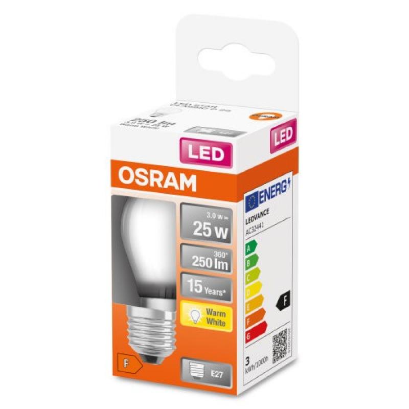 OSRAM E27 LED STAR RETROFIT Lampe matt 2,5W wie 25W warmweiß