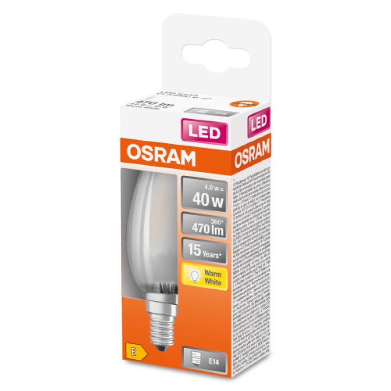 OSRAM E14 LED STAR RETROFIT Kerzenlampe matt 4W wie 40W warmweißes Licht