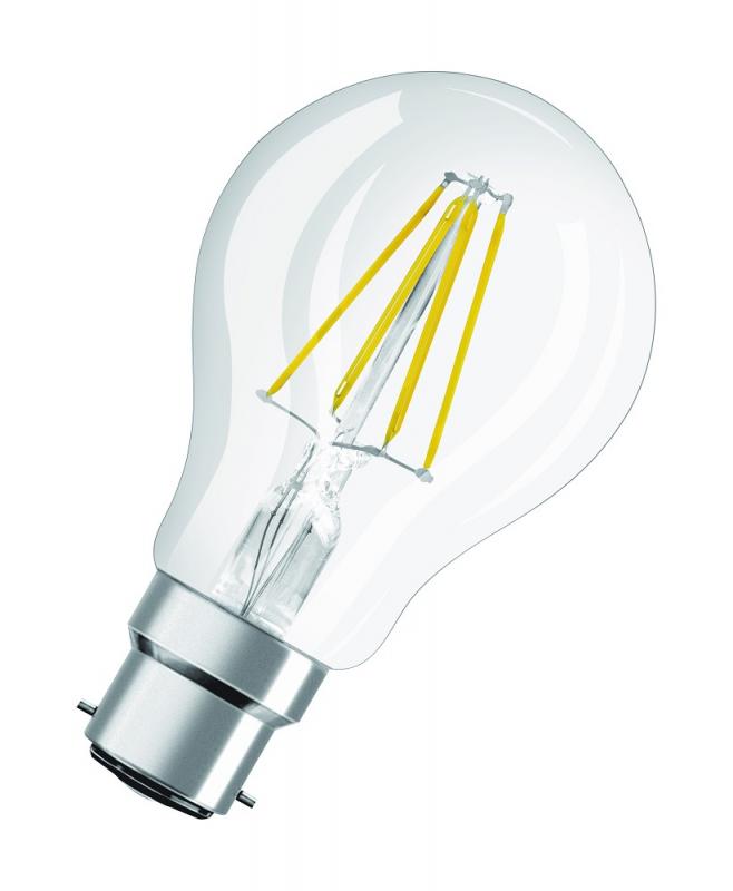 OSRAM B22d LED Lampe SUPERSTAR FILAMENT klar dimmbar 7,5W wie 60W warmweißes Licht