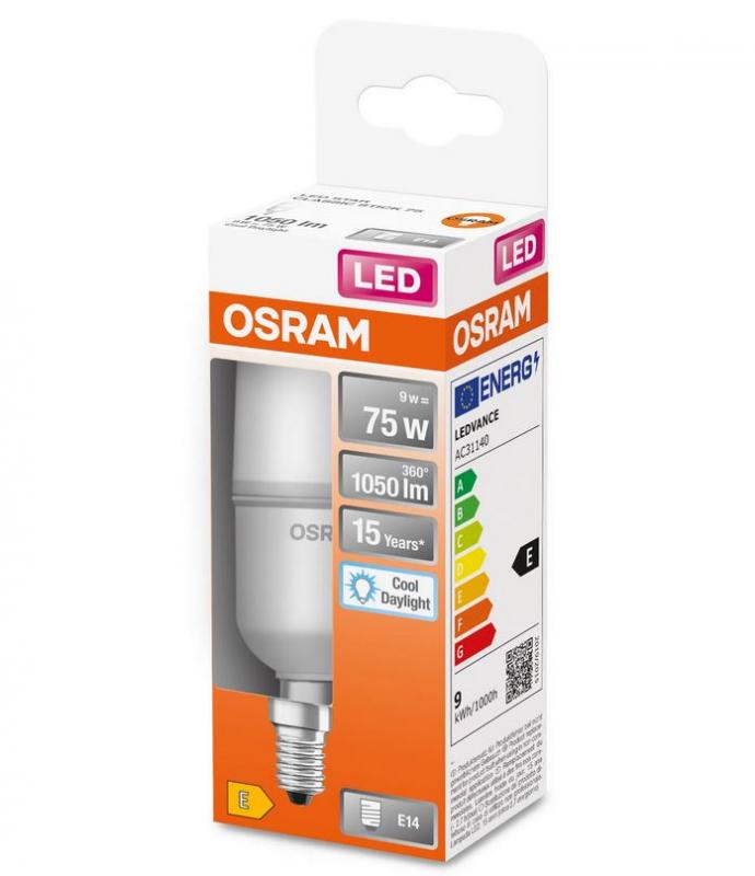 OSRAM E14 STAR STICK LED Lampe in Kolbenform 9W wie 75W 6500K kaltweißes Licht