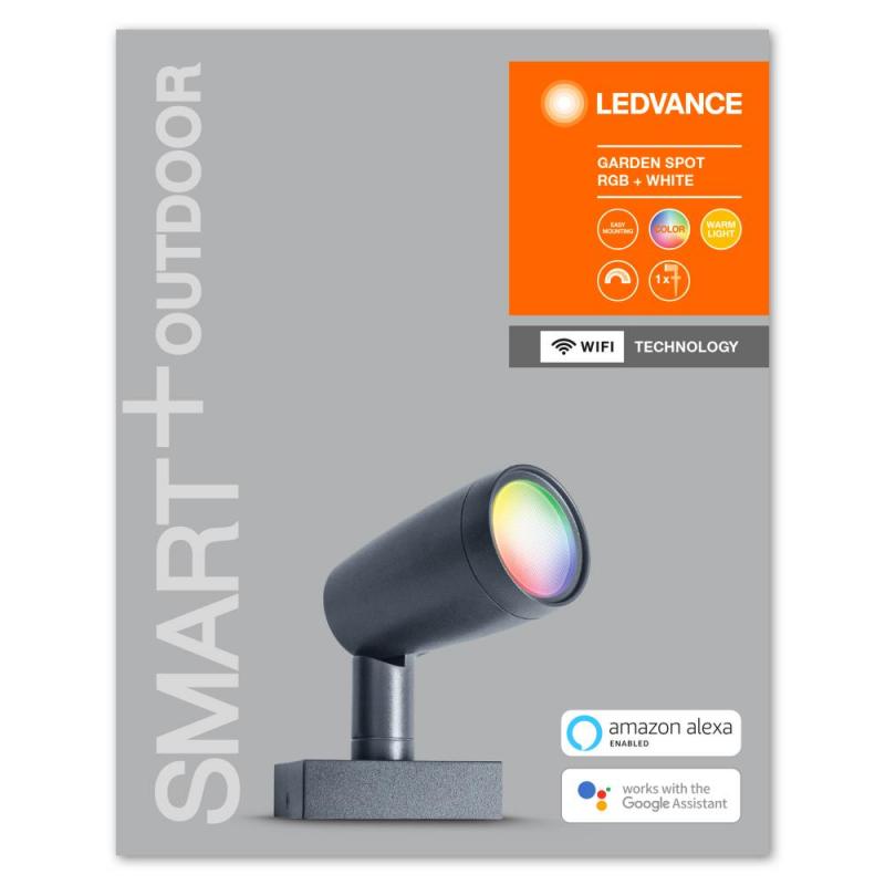 LEDVANCE SMART+ Garten WiFi Erdpieß Strahler (Basis-Spot) RGBW - Multicolor