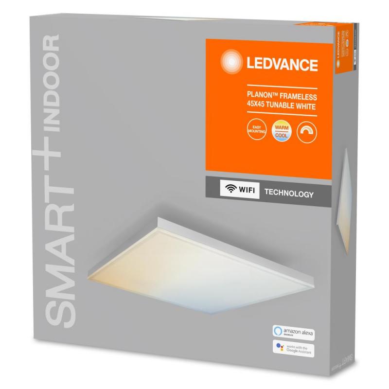 WiFi LED-Deckenpanel LEDVANCE SMART+ Planon Rahmenlos weiss 45x45cm