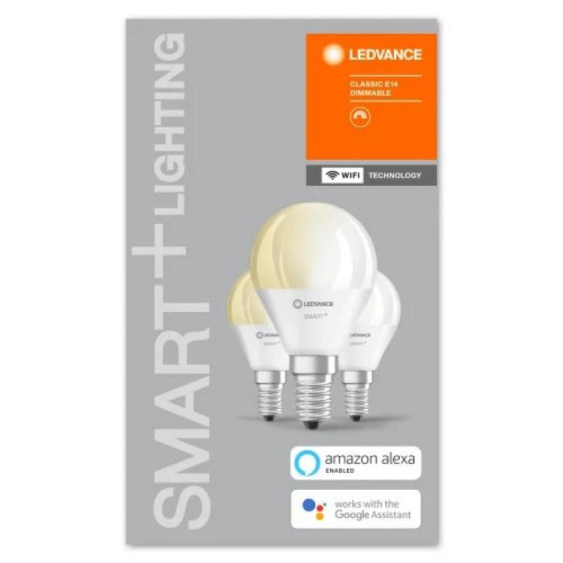 3er Pack LEDVANCE SMART+ E14 Leuchtmittel Tropfenform dimmbar 5W warmweiss