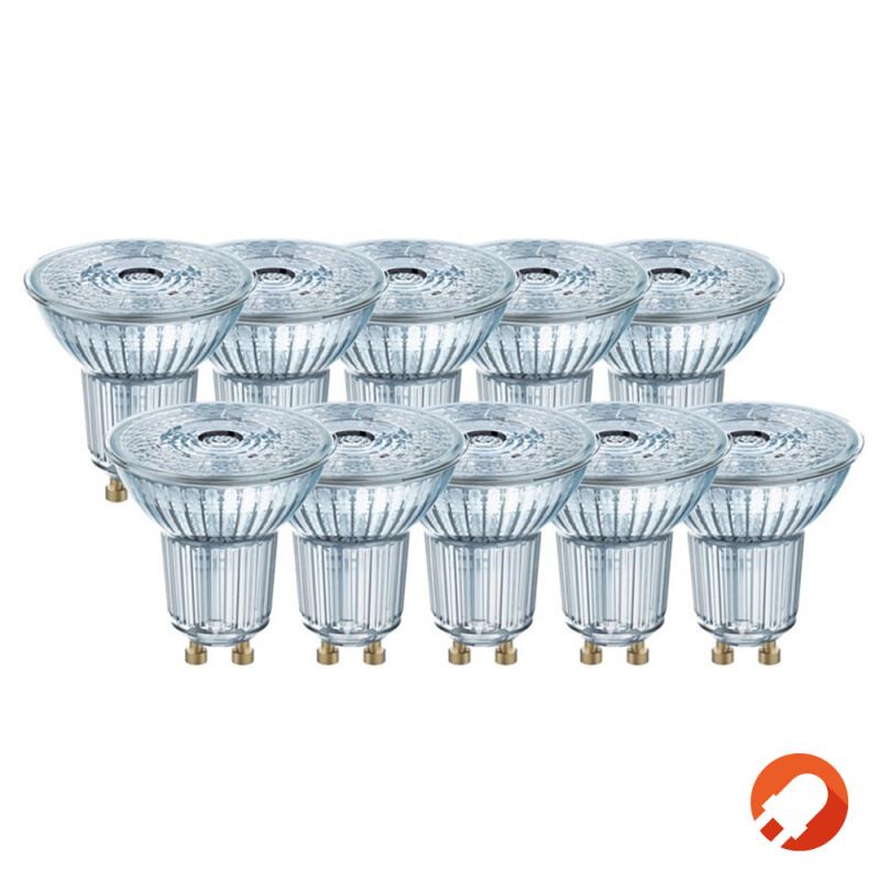 10xOSRAM LED VALUE PAR 16 GU10 LED Strahler 2,6W=35W 36° 2700K aus Glas warmweißes Licht für Akzentbeleuchtung