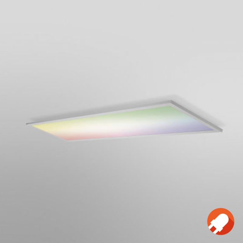 Flaches LEDVANCE SMART+ WiFi Planon Plus Multicolor RGBW LED Panel Aluminium 120x30cm