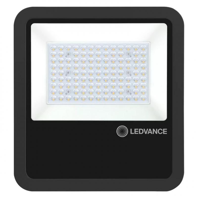 LEDVANCE LED Flutlichtstrahler - FL AREA ASYM 48x92 72 W 4000 K BK - mit linsenbasierender asymmetrischer Leuchtdichteverteilung