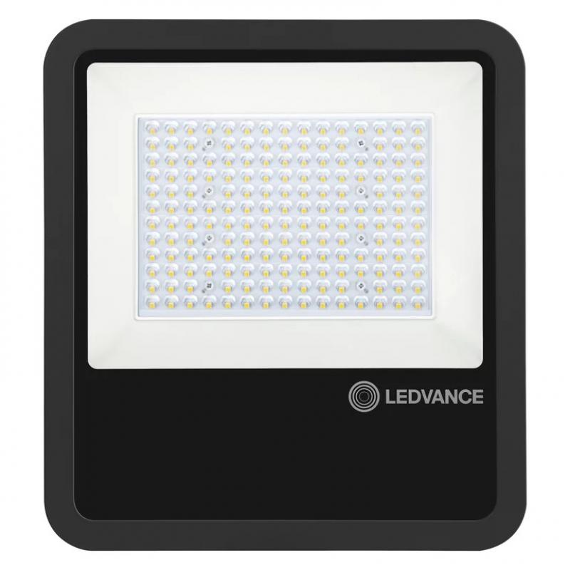 LEDVANCE LED Flutlichtstrahler - FL AREA ASYM 48x92 105 W 4000 K BK -  mit linsenbasierender asymmetrischer Leuchtdichteverteilung