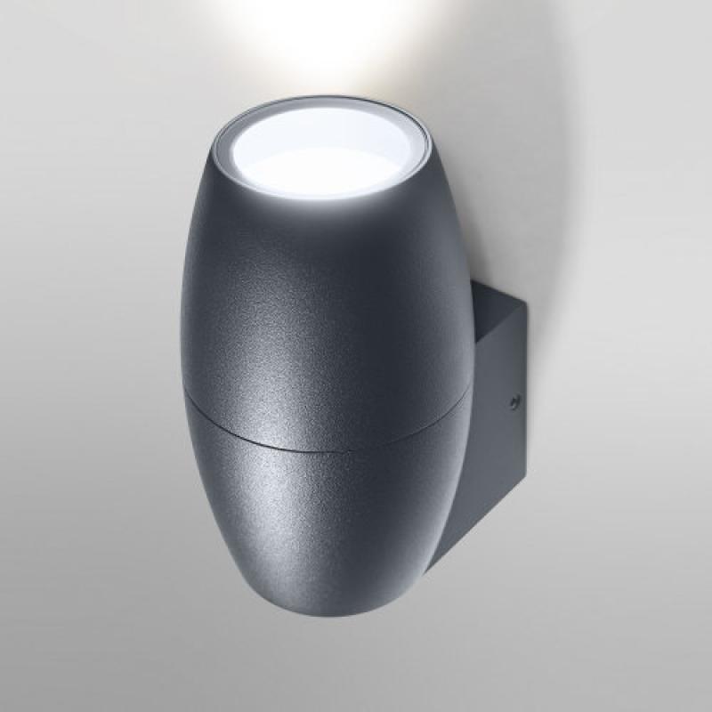 CANNON Außenwandleuchte oval Anthrazit Aluminium abwärts gerichteter Lichtstrahl von LEDVANCE