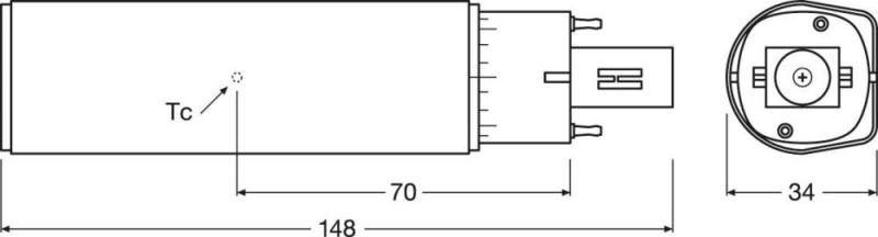 Ledvance DULUX D13 LED 2Pin G24d-1 4000K universalweiß EM für KVG/VVG 6W wie 13W