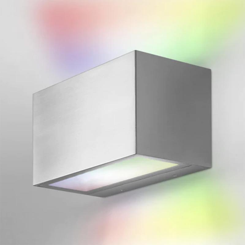 LEDVANCE SMART+ WiFi Rechteckige LED Außen Wandleuchte BRICK WIDE RGBW aus Stahl