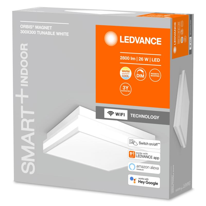 LEDVANCE SMART+ WIFI Orbis Magnet 30 x 30 Deckenleuchte TW