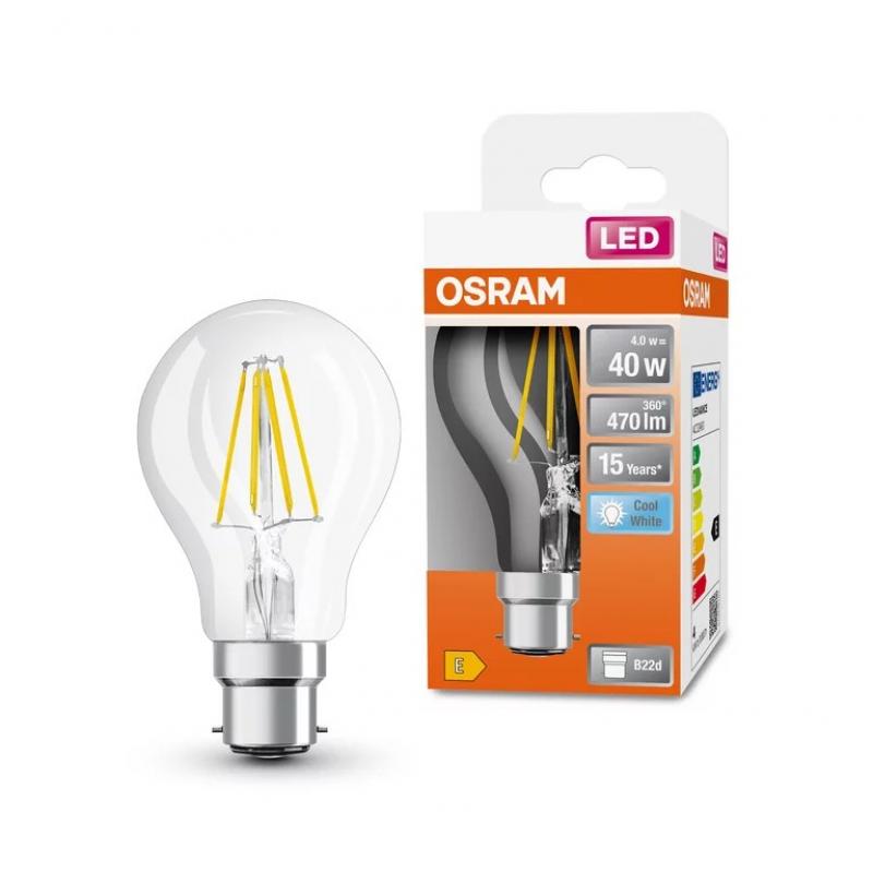 OSRAM B22D LED Lampe STAR mit Bajonettsockel 4W wie 40W neutralweißes Licht 4000K