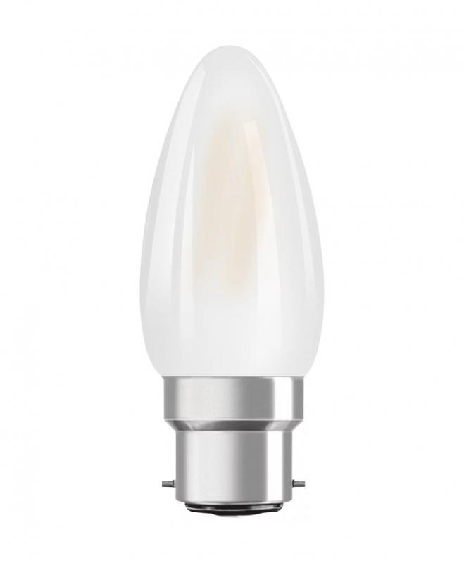 OSRAM B22D LED Kerzenlampe SUPERSTAR PLUS HD LIGHTING matt dimmbar 3,4W wie 40W warmweißes Licht & hohe Farbwiedergabe
