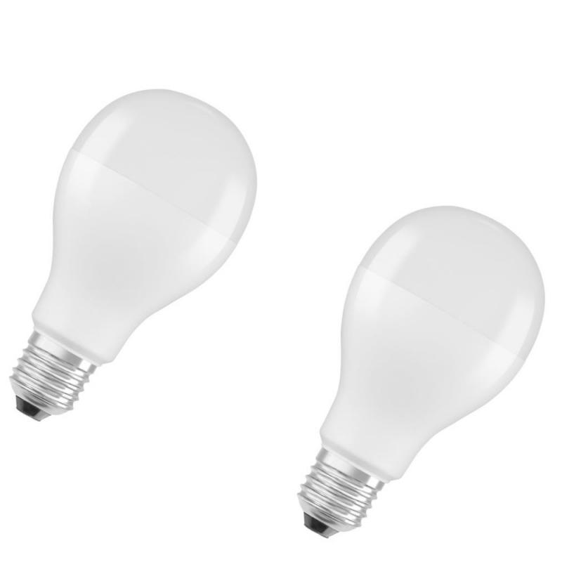 2er Pack OSRAM E27 LED Leuchtmittel Value Class leistungsstark matt 19W wie 150W warmweiß 3000K