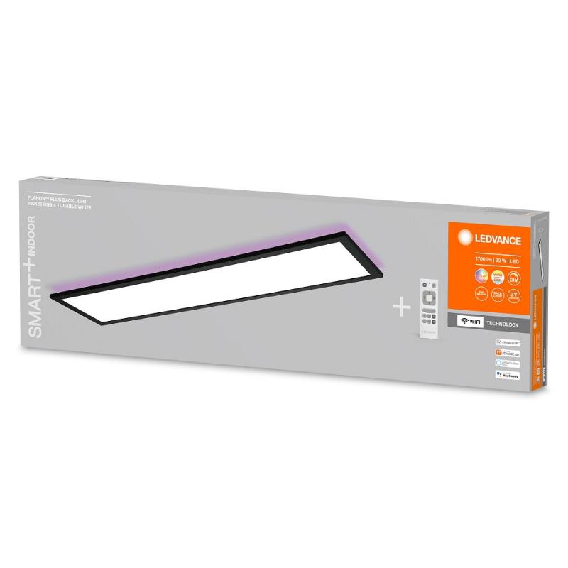 LEDVANCE SMART+ WIFI Planon Plus Panel Backlite 100x25 RGB Fernbedienung schwarz