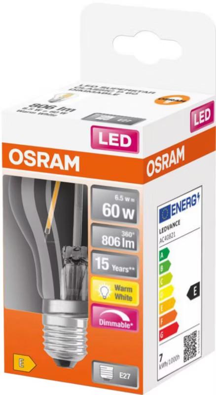 OSRAM E27  LED Lampe dimmbar Birnenform 6,5W wie 60W warmweisses Licht