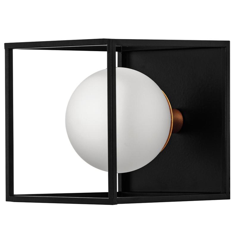LEDVANCE Wandleuchte Square in Schwarz aus Stahl und Glas für das Badezimmer geeignet IP44