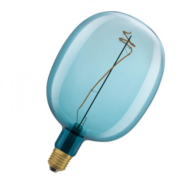 OSRAM E27 LED Glühlampe dekorativ soft-blue getönt & dimmbar 4,5W wie 10W extra warmweißes gemütliches Licht in besonderer Form