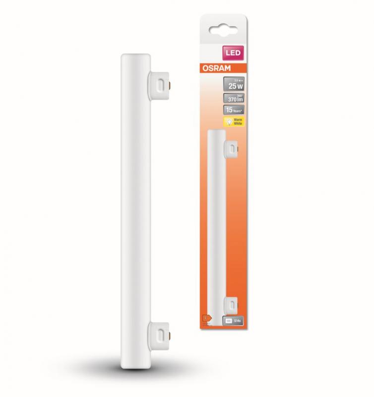 30cm Osram LEDinestra Frosted LED-Röhrenlampe S14s 3,5W wie 25W warmweiße Beleuchtung