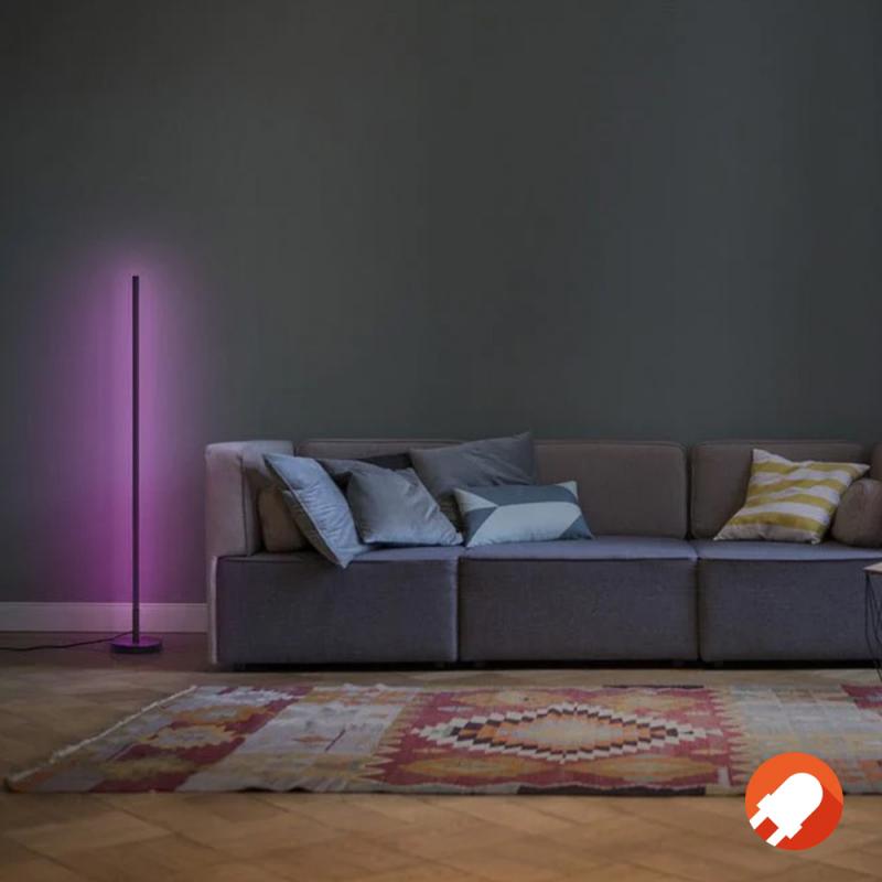 140cm LEDVANCE WiFi Smart+ Schlanke LED Stehleuchte Corner mit RGBW & Fernbedienung in Schwarz