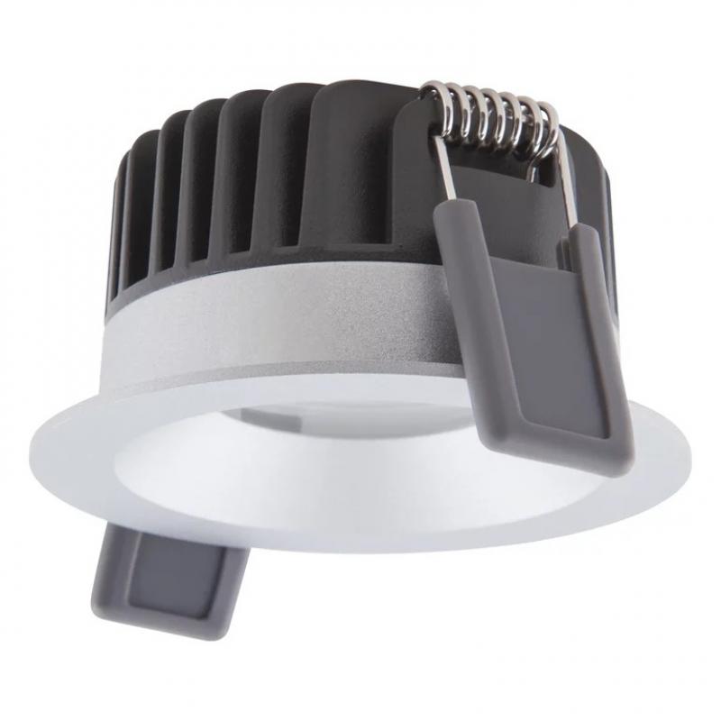 LEDVANCE Spot fix 8W 3000K LED Einbauleuchte dimmbar IP44 silber