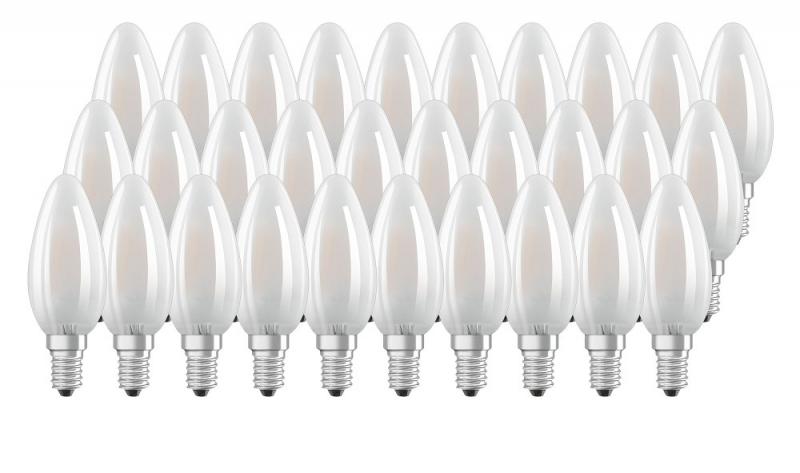 30 x OSRAM E14  LED Lampen MATT 4W=40W warmweißes Licht für Kronleuchter & schmale Lampen
