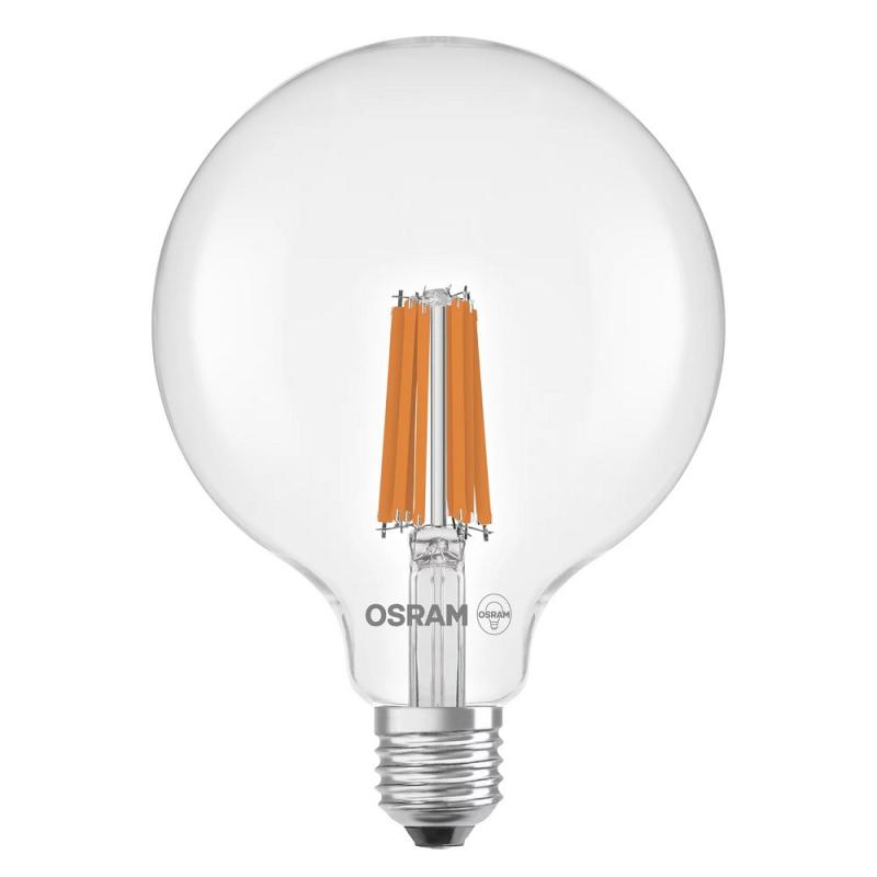 OSRAM E27 STAR Globe 125 besonders effiziente LED Filament Kugellampe 7,2W wie 100W 2700K warmweißes Licht