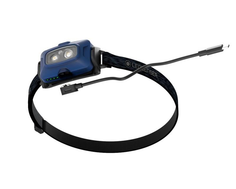 Ledlenser5502791 HF4R Core blau LED Stirnlampe Akku schwenkbarer Kopf