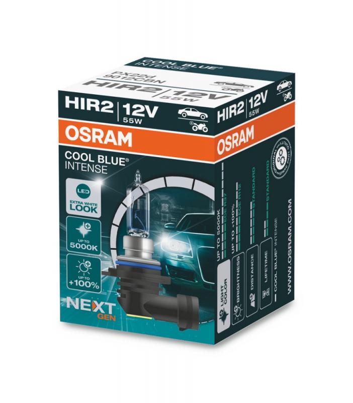 OSRAM PX22d COOL BLUE INTENSE (NEXT GEN) HIR2 als Abblendlicht/Fernlicht Halogenlicht