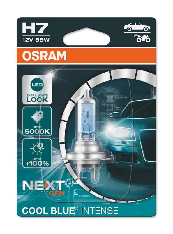 OSRAM PX26d COOL BLUE INTENSE (NEXT GEN) H7 als Abblendlicht/Fernlicht Halogenlampe - 64210CBN