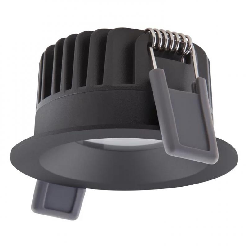 LEDVANCE Spot fix 8W 3000K LED Einbauleuchte dimmbar IP44 schwarz