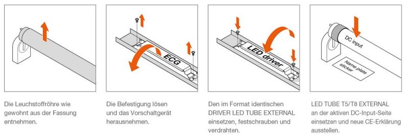 120cm Ledvance T8 G13 LED Röhre EXTERNAL 15W wie 36W 830 warmweiß dimmbar GLAS 830