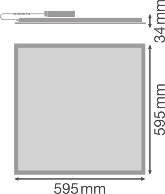 LEDVANCE Einlege LED PANEL VALUE 600 33 W 4000K universalweißes Licht 60c60cm