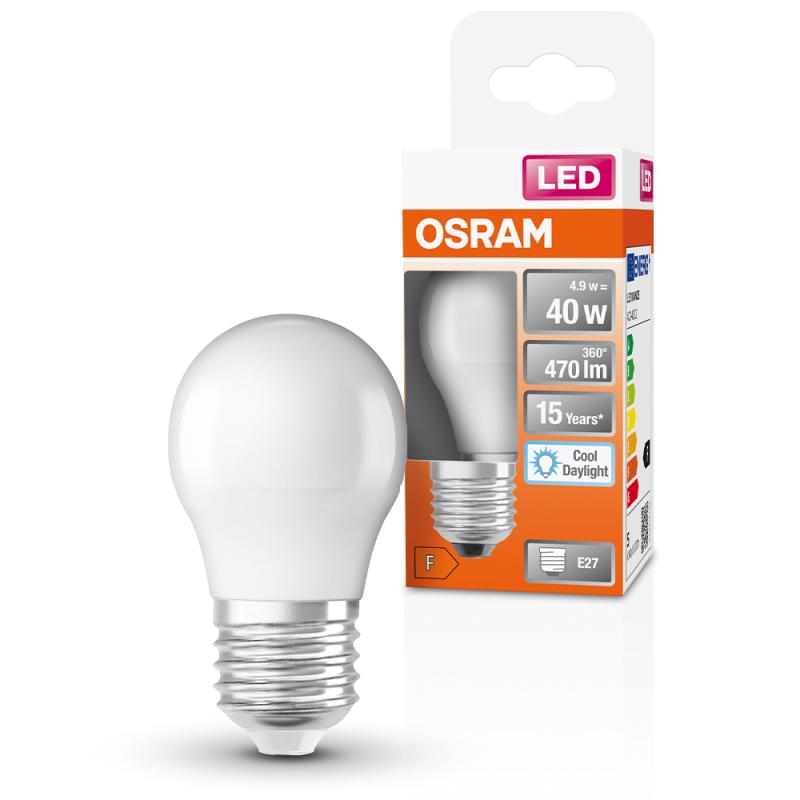 OSRAM E27  LED Lampe Star frosted 4,9W wie 40W 6500K Tageslichtweiß