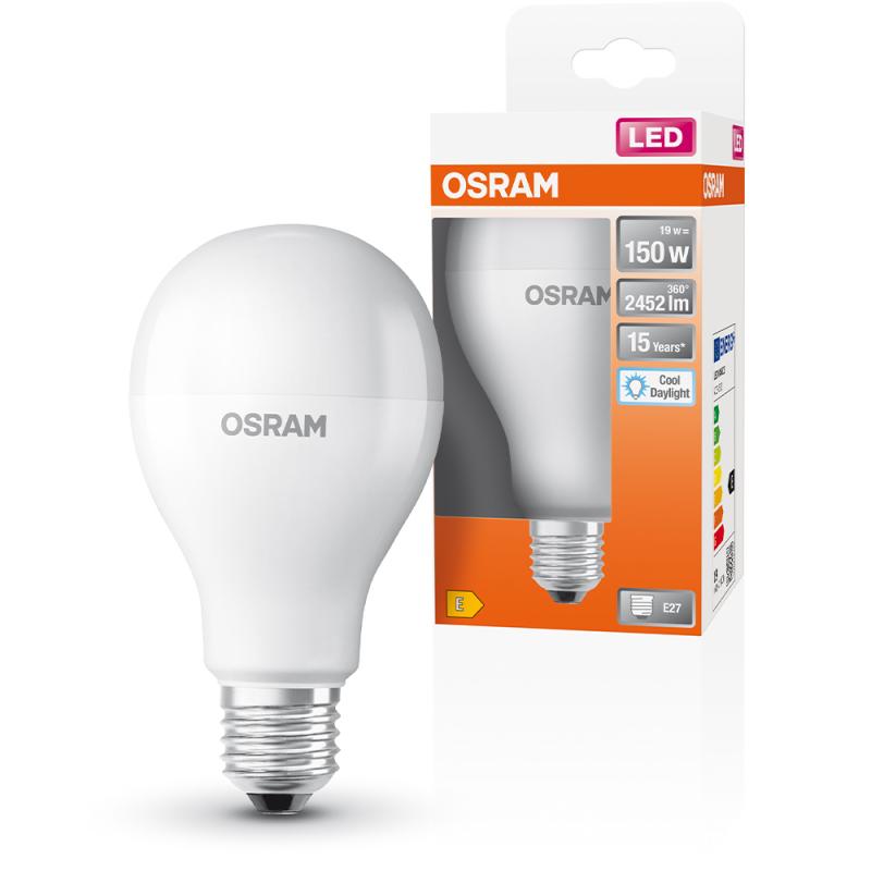 OSRAM E27  LED Lampe STAR opalweiß mattiert 19W wie 150W kaltweiße Arbeitsbeleuchtung 6500K