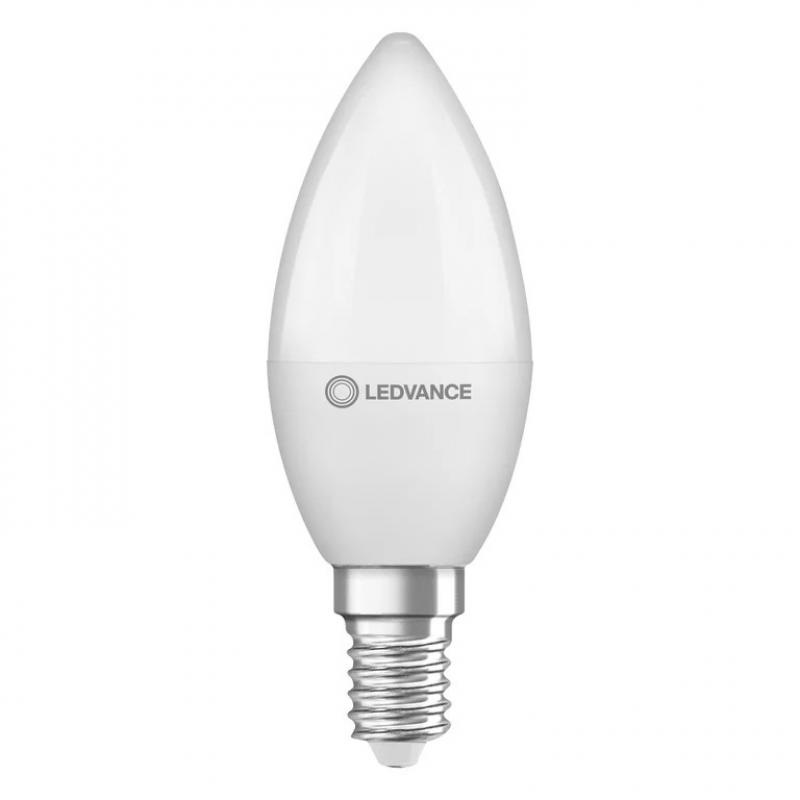 Aktion: Nur noch angezeigter Bestand verfügbar - Ledvance E14 LED Kerzenlampe Classic matt 4,9W wie 40W 2700K warmweißes Licht - Value Class